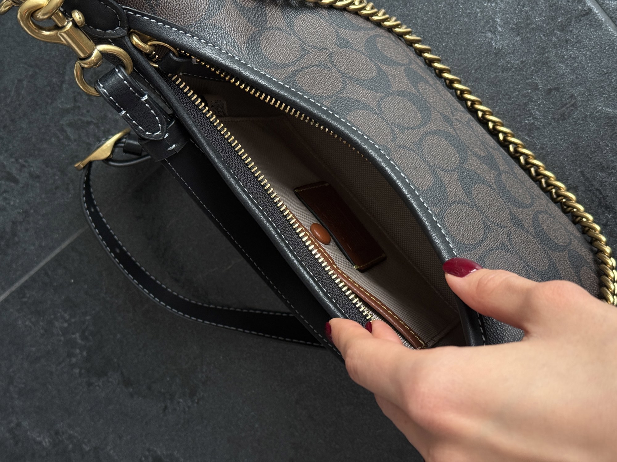 Coach Juliet Shoulder Bag In Signature Canvas Brown [оригінальна - 8