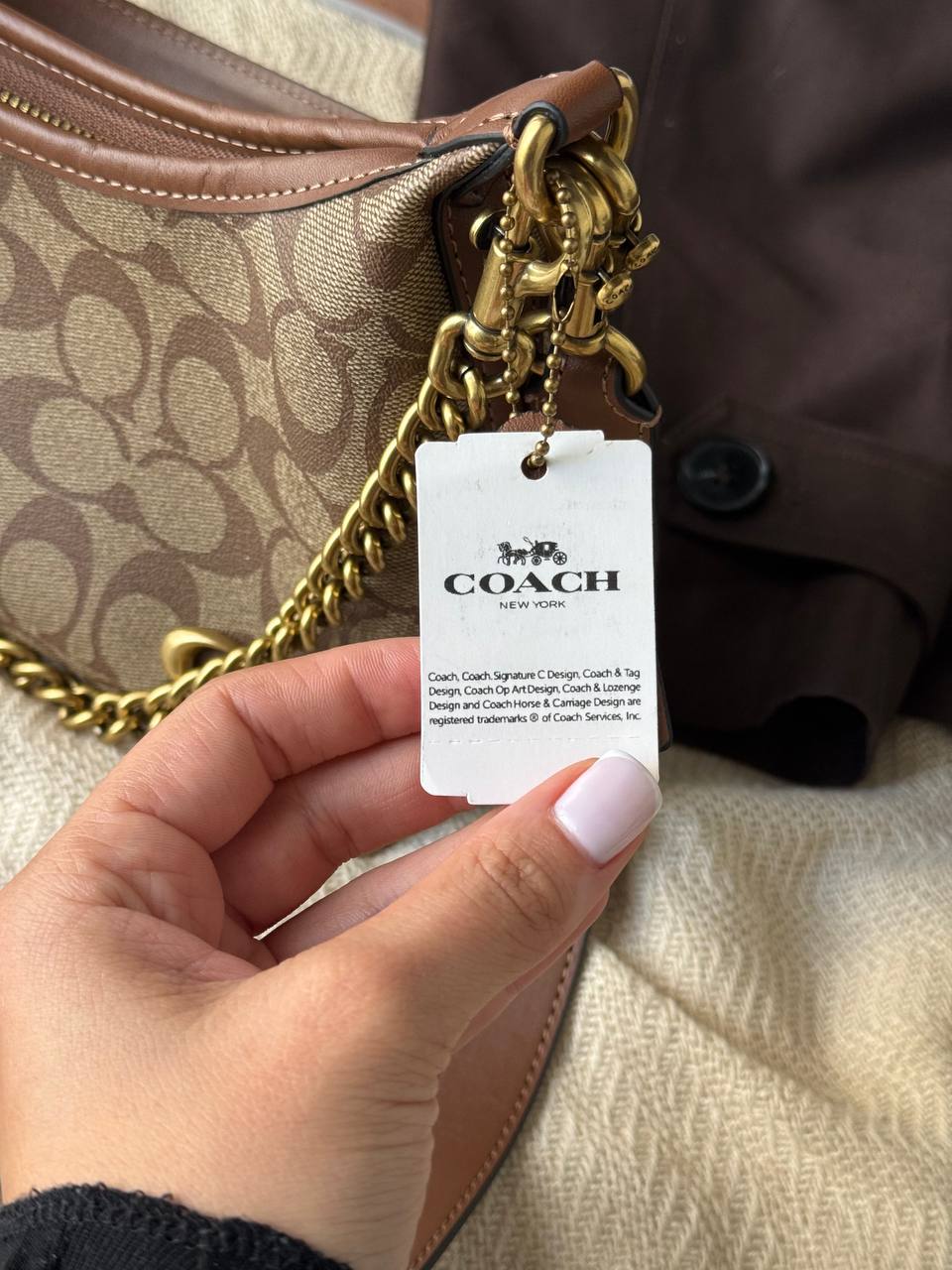 Coach Juliet Shoulder Bag Signature Canvas Beige - 12