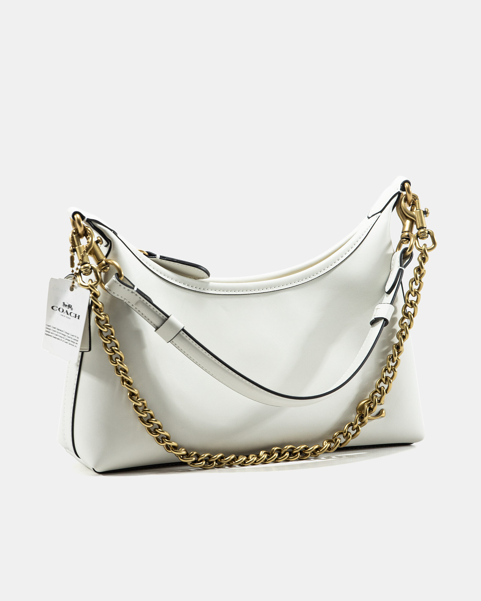 Coach Juliet Shoulder Bag White Smooth Leather - 9