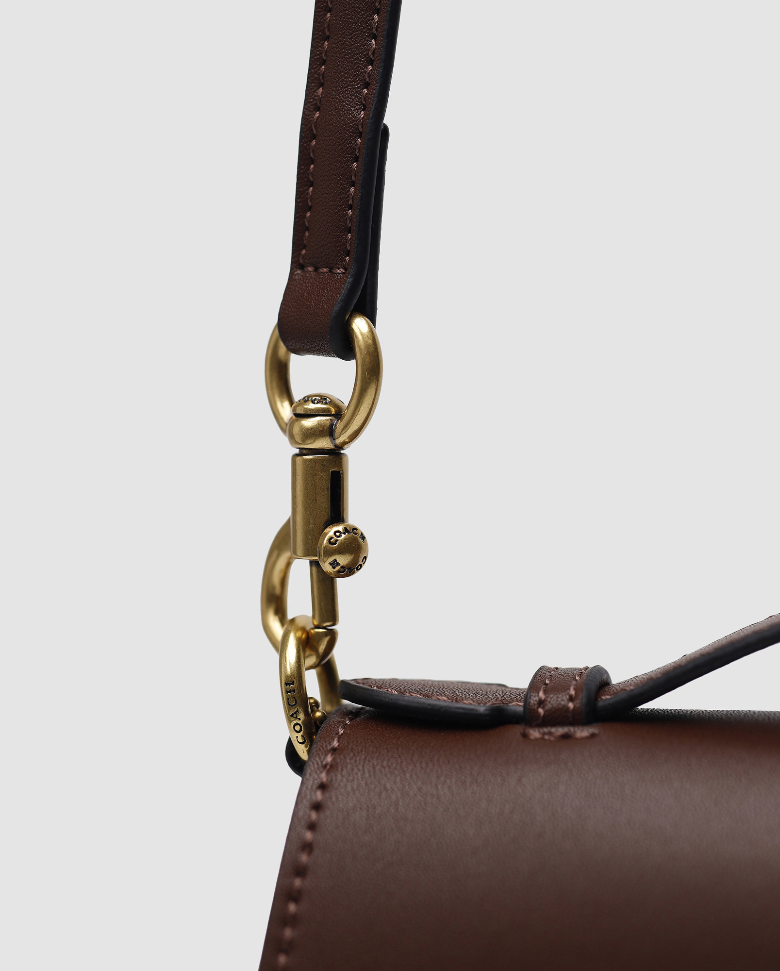 Coach Juno Crossbody Leather Maple Brown - 4