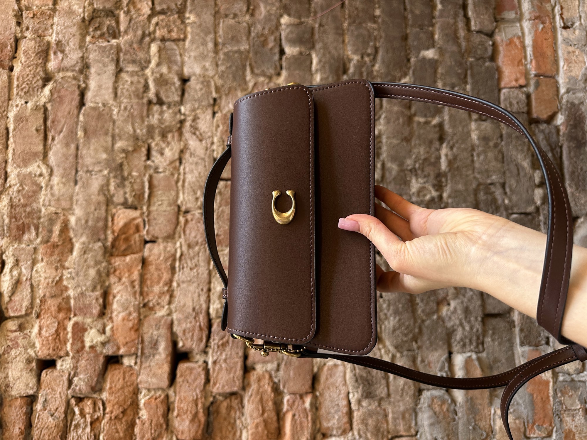Coach Juno Crossbody Leather Maple Brown - 8