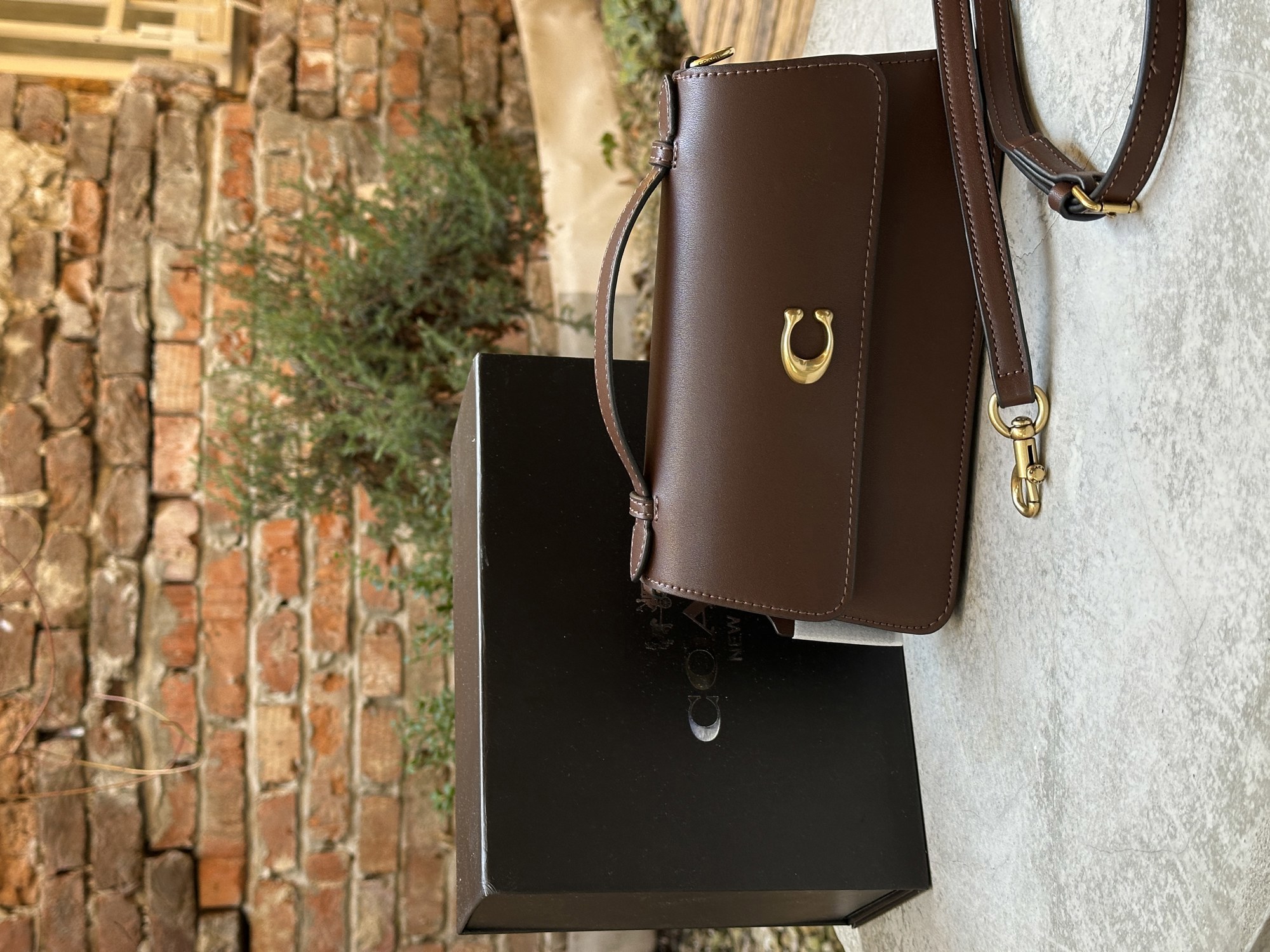Coach Juno Crossbody Leather Maple Brown - 6