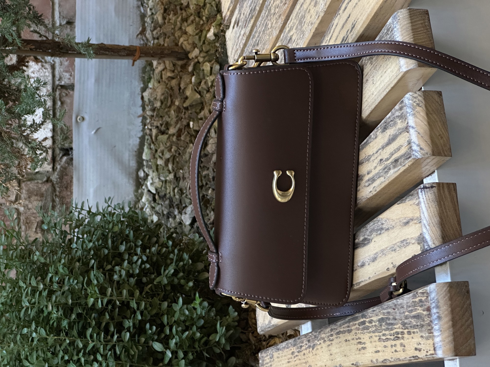 Coach Juno Crossbody Leather Maple Brown - 12
