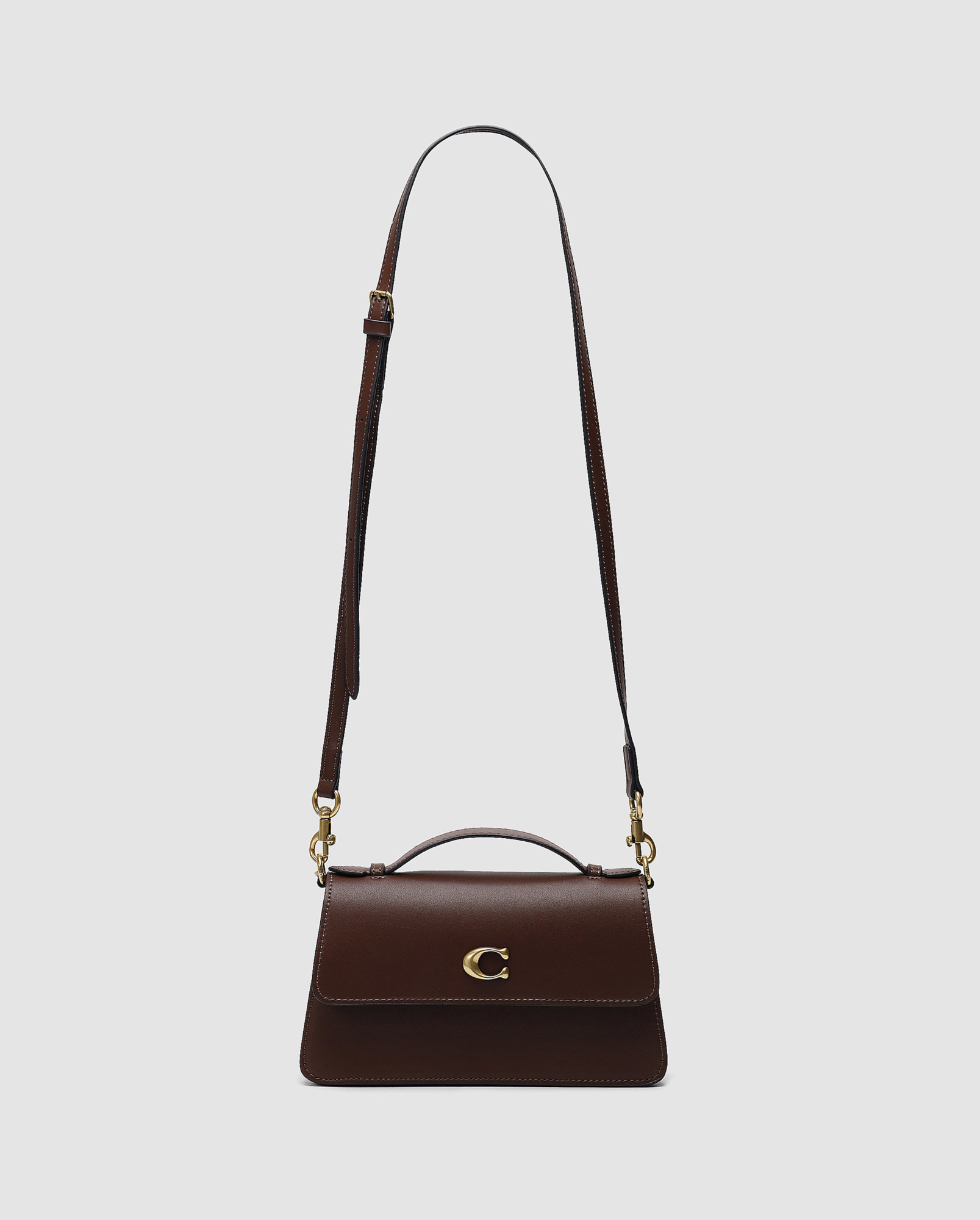 Coach Juno Crossbody Leather Maple Brown