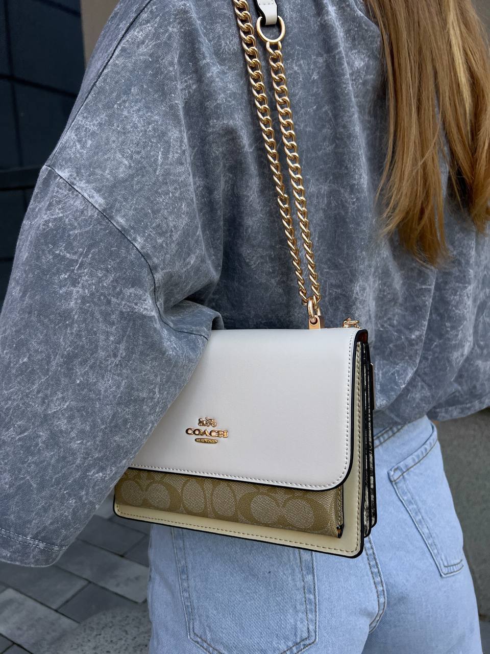 Coach Klare Crossbody Bag in Signature Canvas Khaki Multi - 14