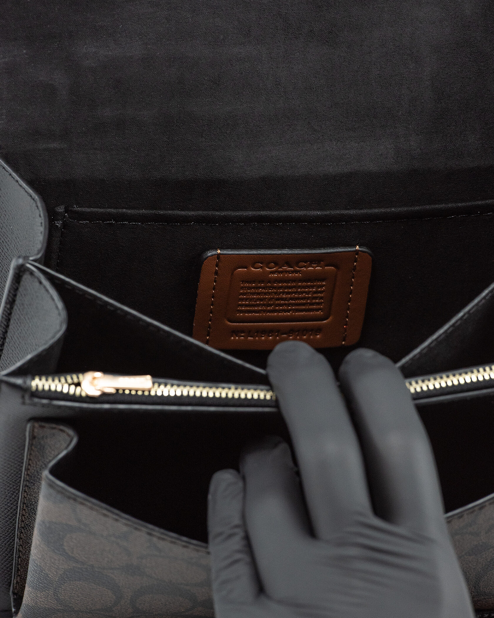 Coach Klare Small Crossbody Bag in Signature Canvas Black - 12