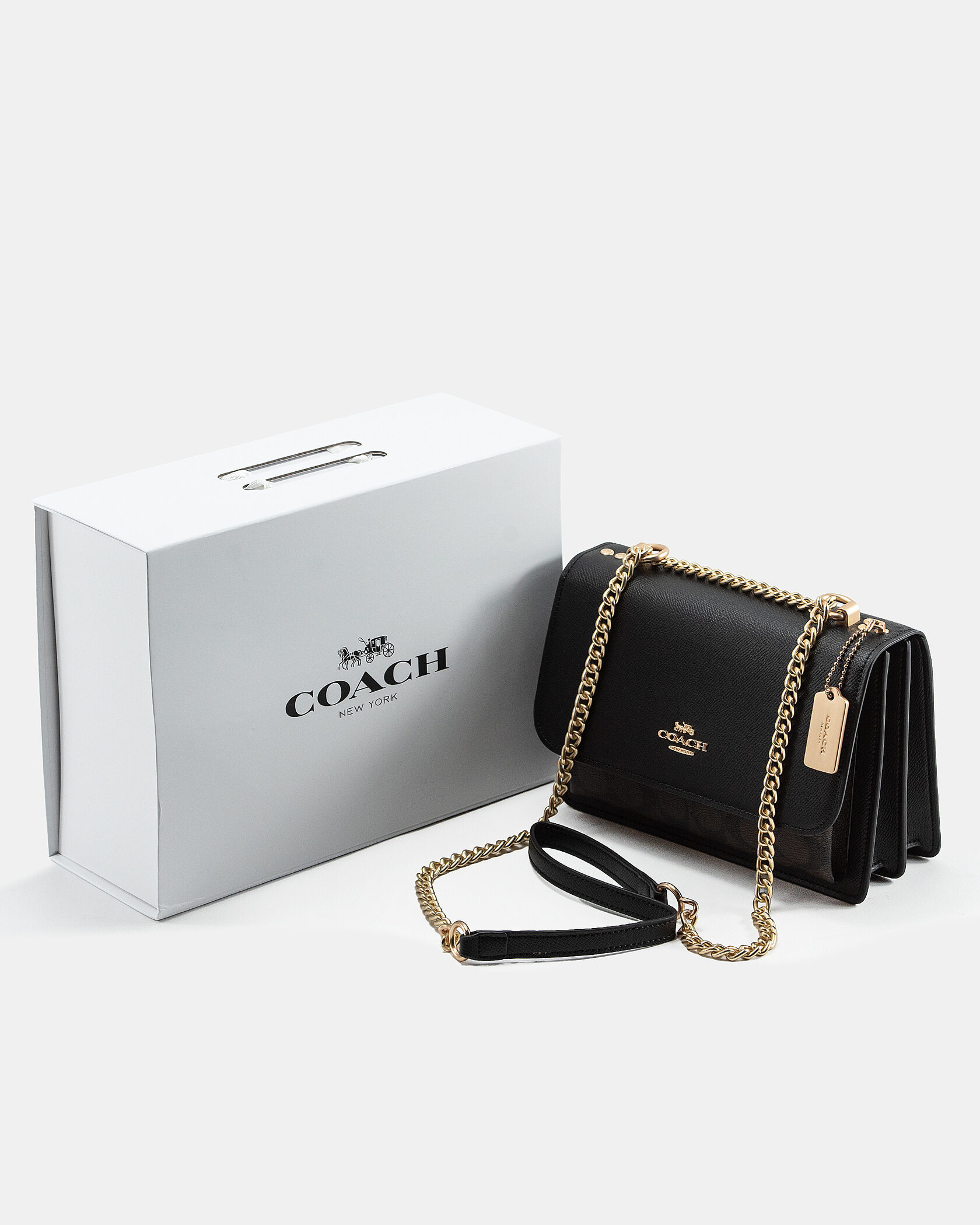 Coach Klare Small Crossbody Bag in Signature Canvas Black - 2