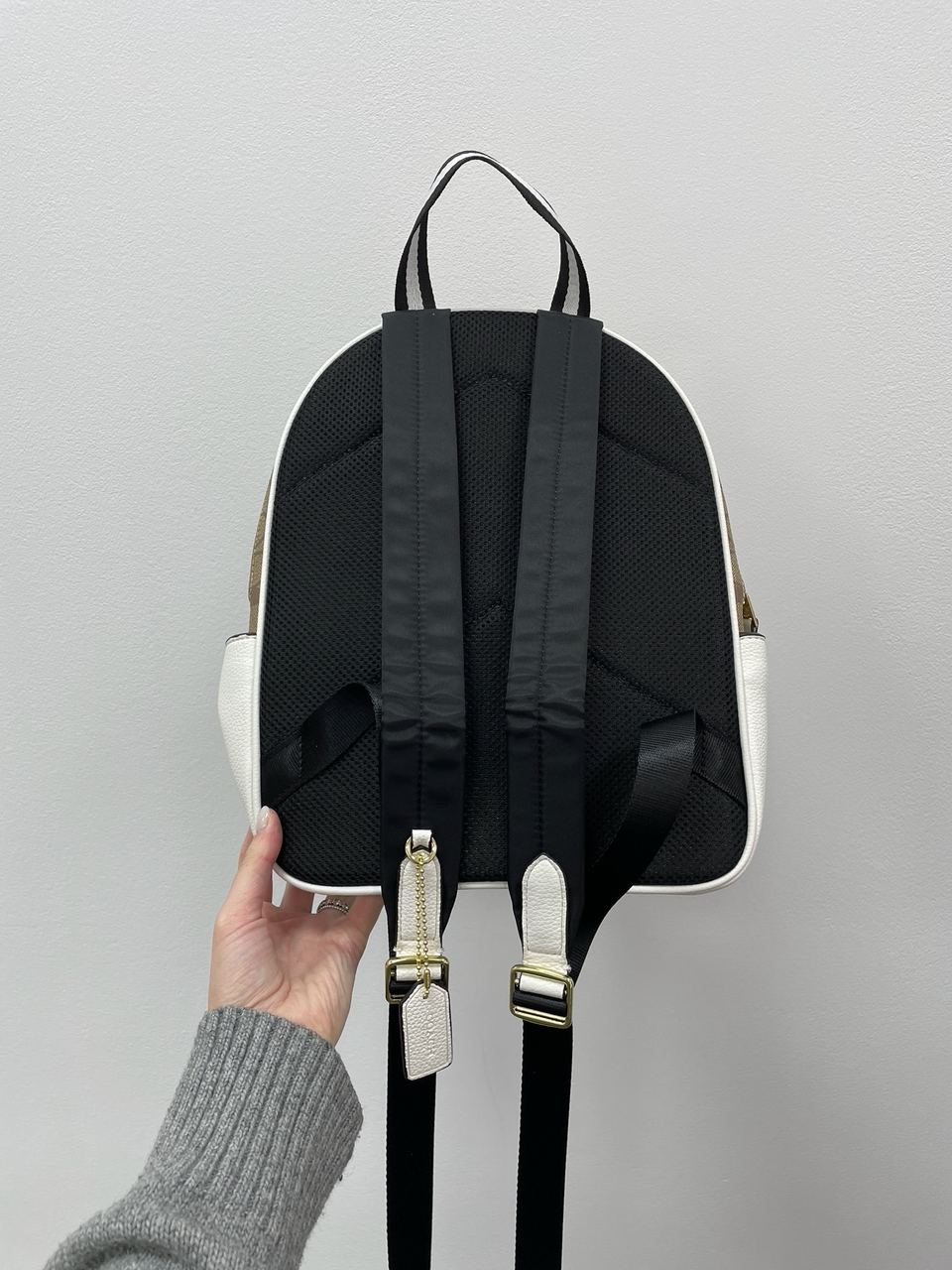 Coach Large Court Backpack In Signature Canvas in Beige/White - 8