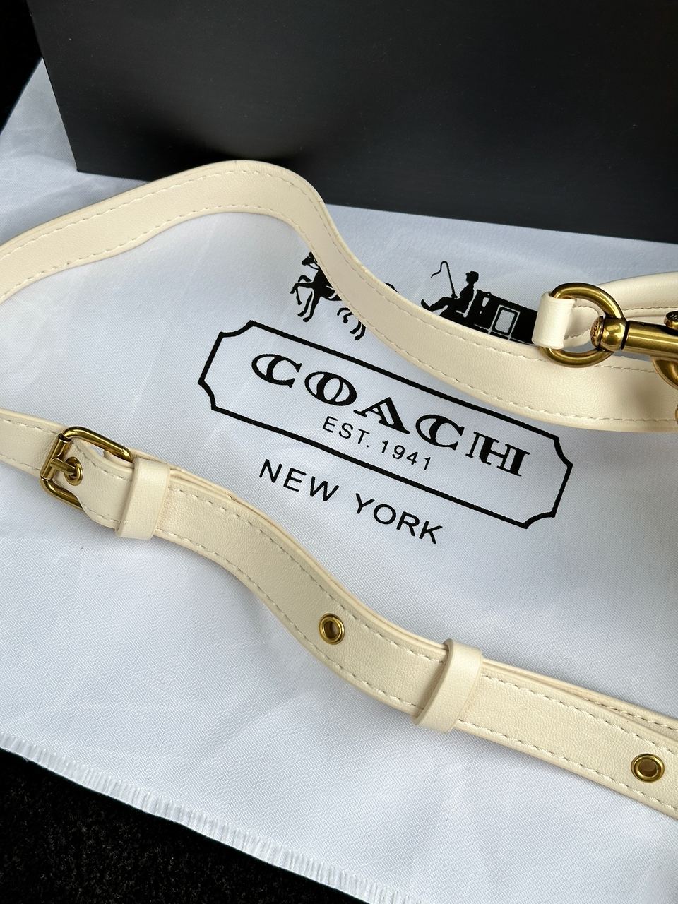 Coach Leather Covered C Closure Puffy Tabby Shoulder Bag Cream - 37