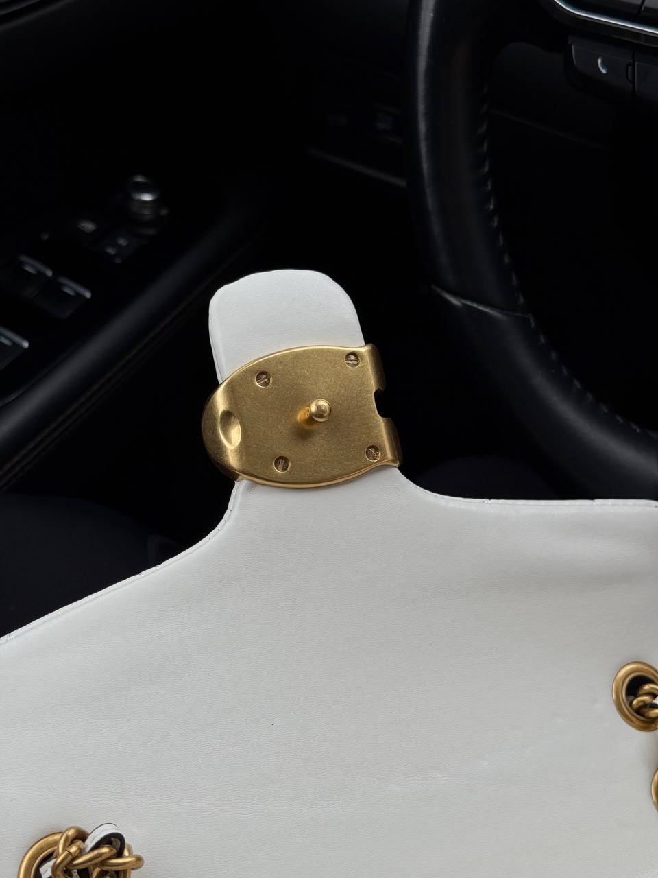 Coach Leather Covered C Closure Puffy Tabby Shoulder Bag White - 10