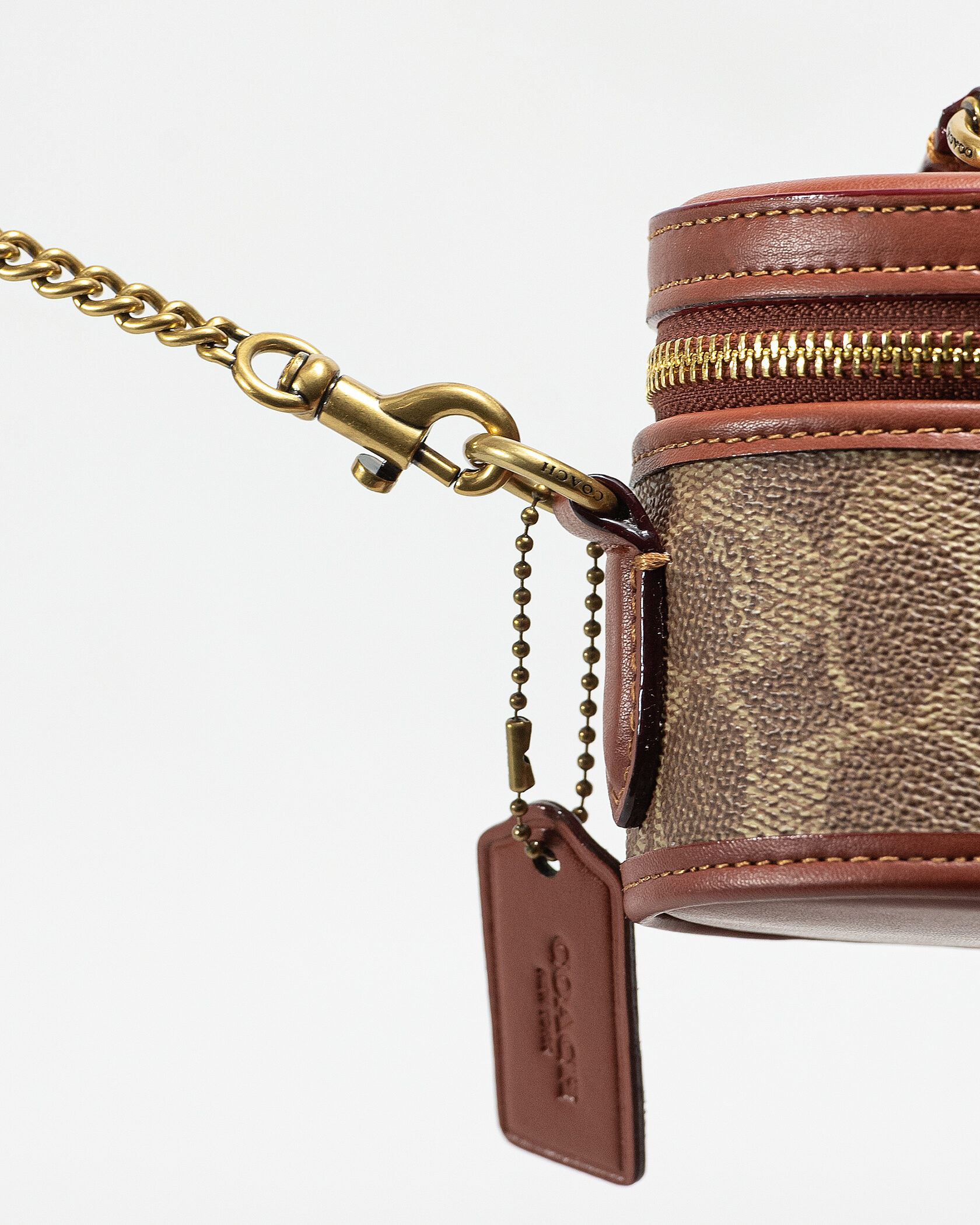 Coach Micro Dreamer Crossbody Bag in Signature Canvas Tan/Brown - 10