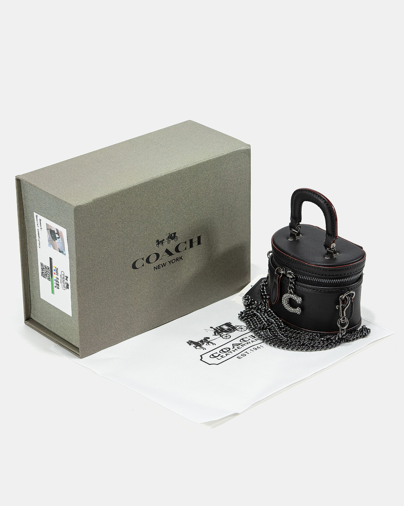 Coach Micro Trail Bag in Black Leather - 2