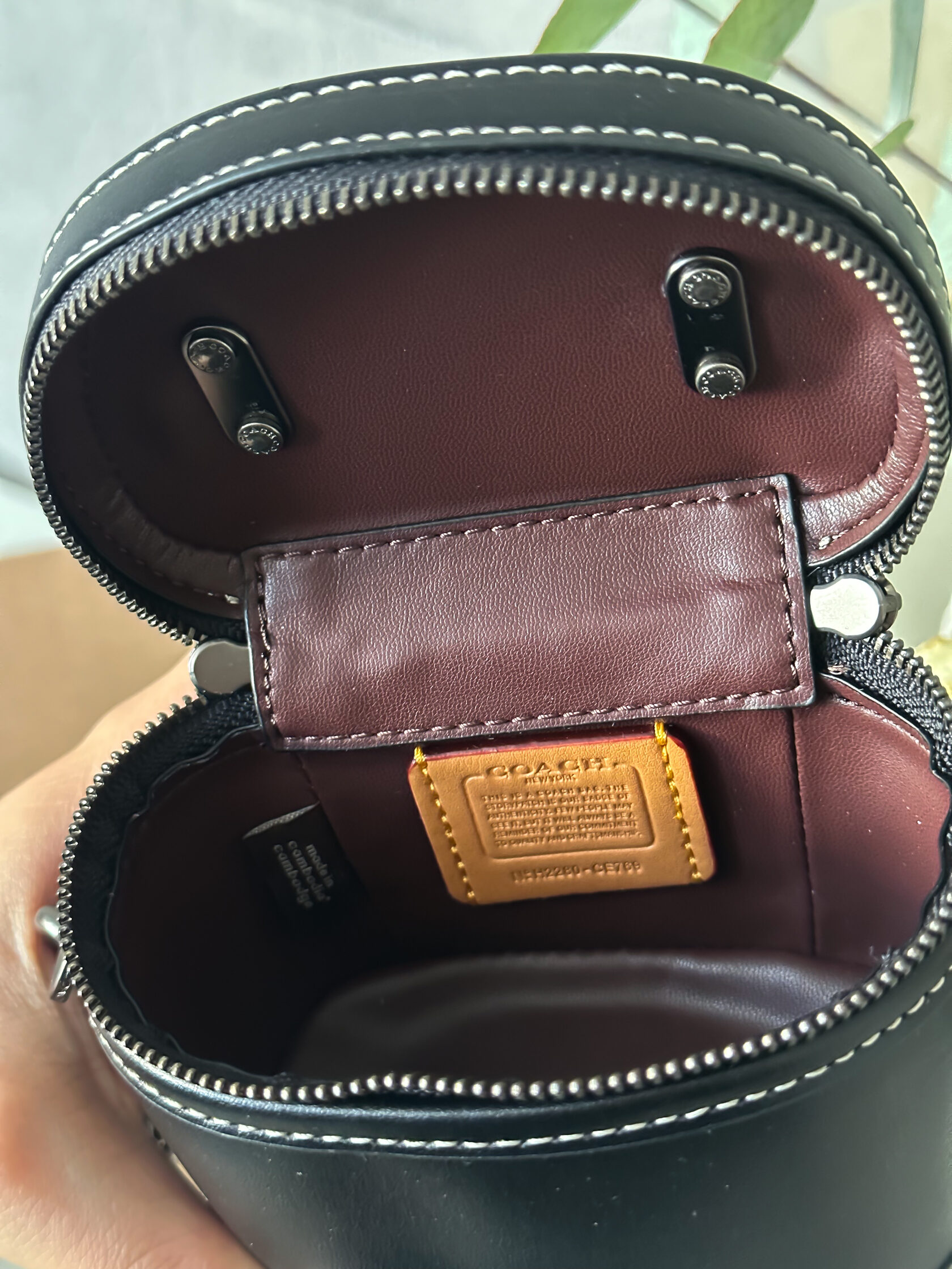 Coach Mini Bucket Bag Charm With Crystal - 7