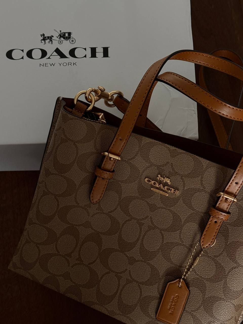 Coach Mini City Zip Tote In Signature Canvas - 5