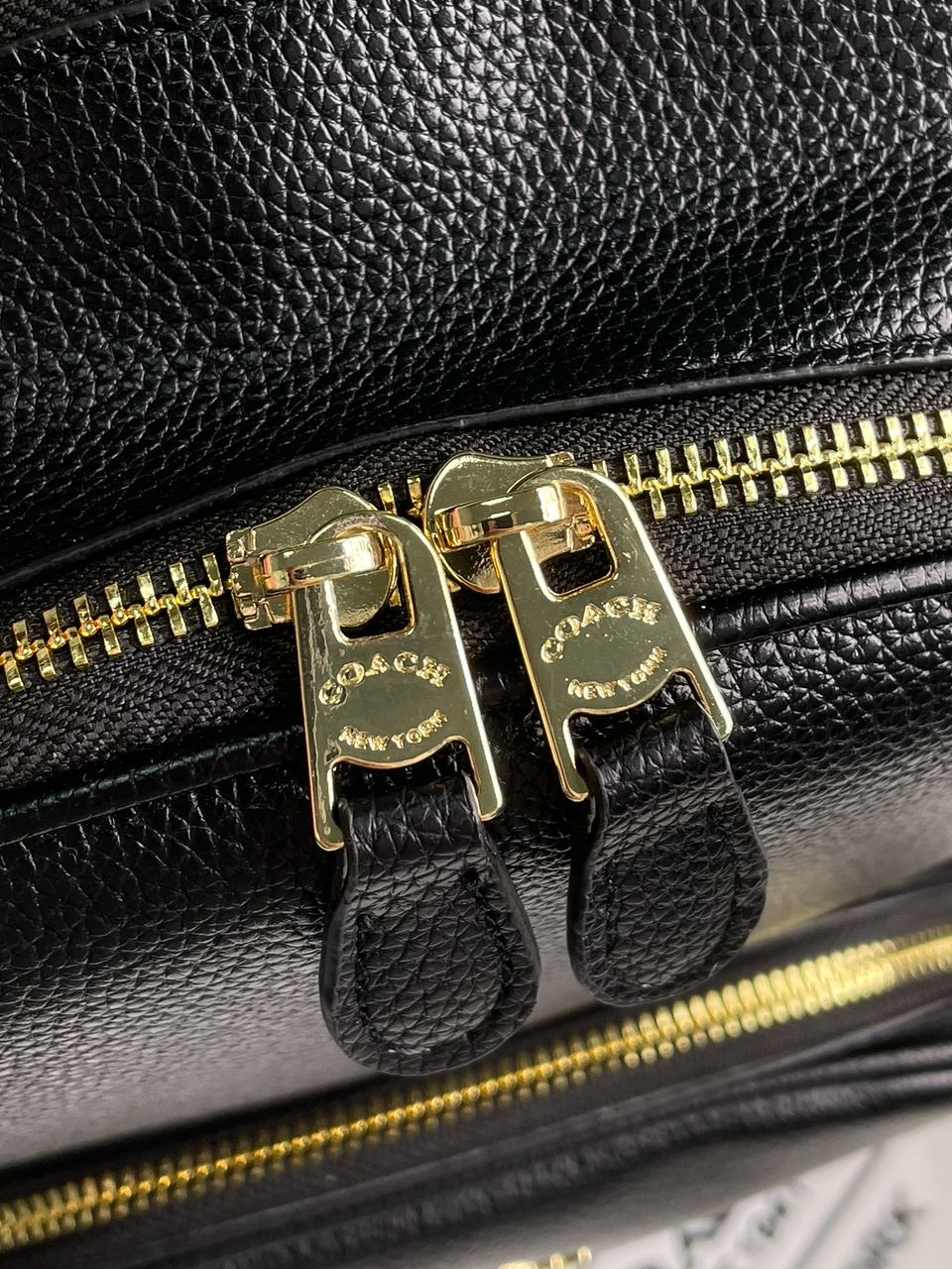 Coach Mini Court Black Pebbled Leather Shoulder Backpack Bag - 13