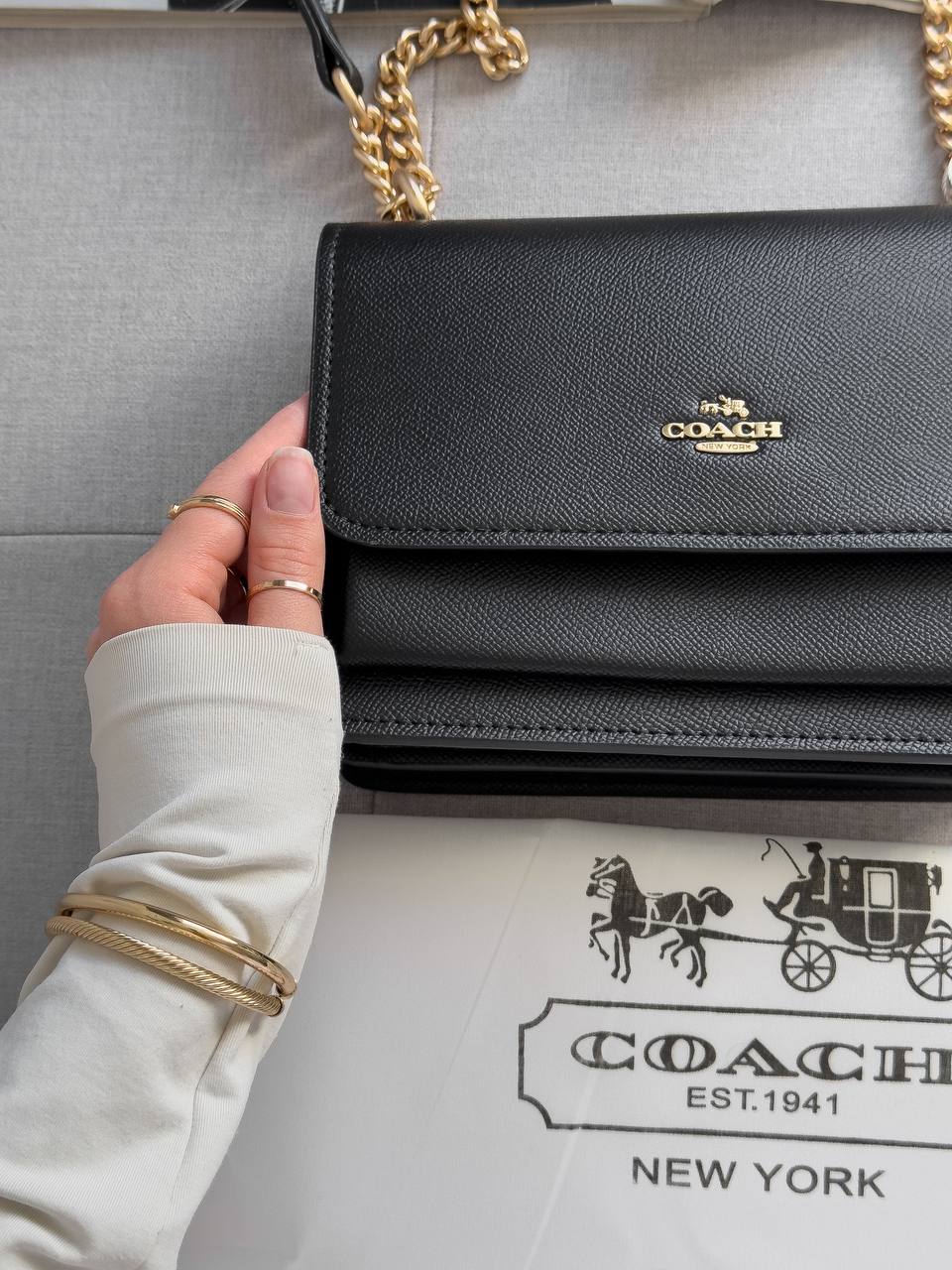 Coach Mini Klare Crossbody Black/Gold - 11