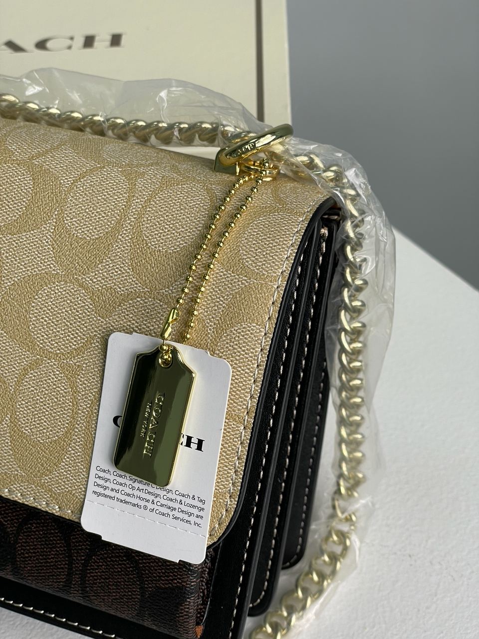 Coach Mini Klare Crossbody in Signature Canvas Beige/Brown - 12