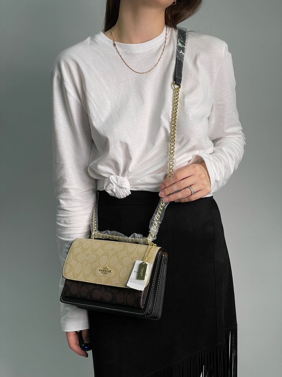 Coach Mini Klare Crossbody in Signature Canvas Beige/Brown - 4