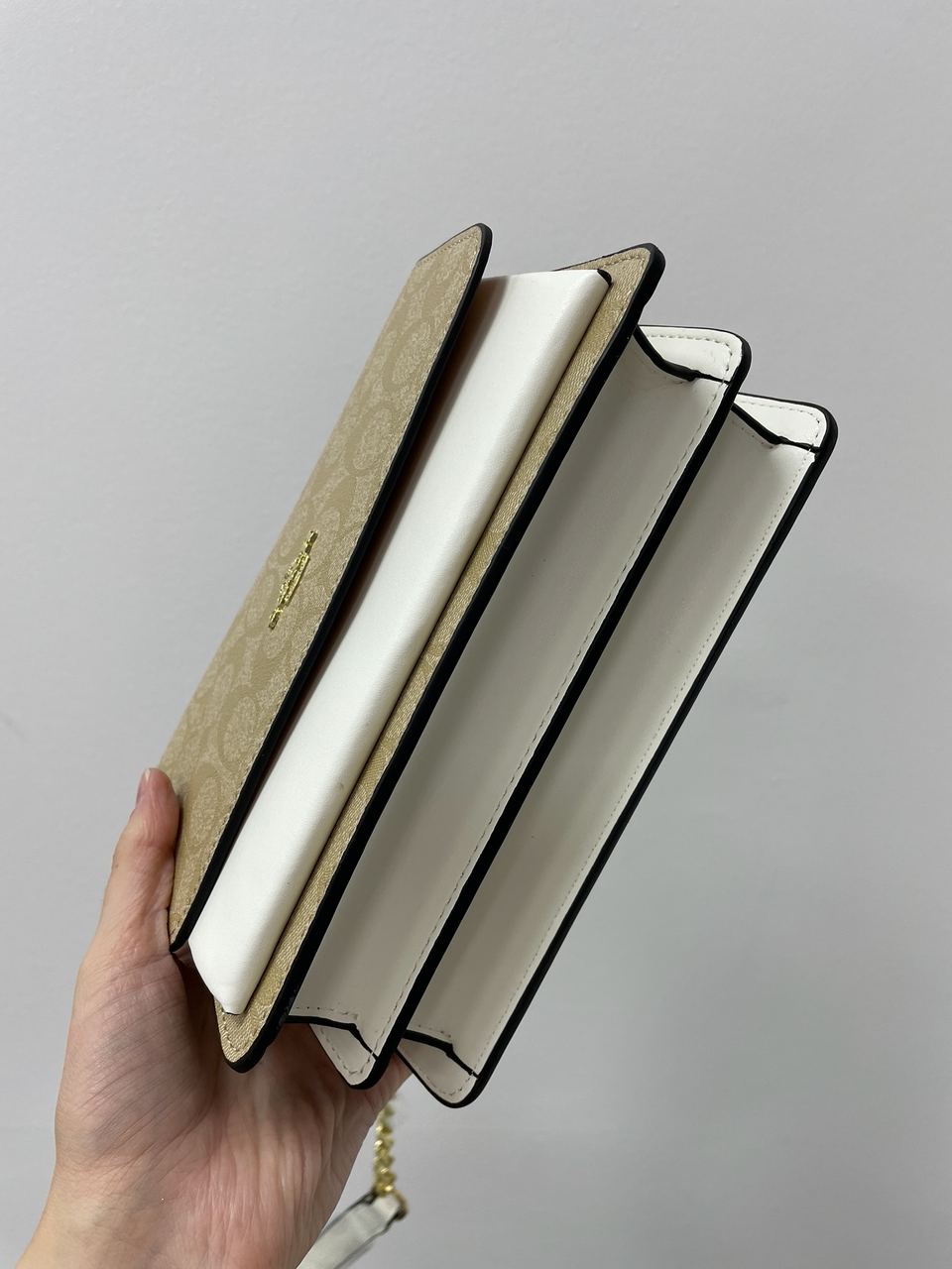 Coach Mini Klare Crossbody in Signature Canvas Beige/White - 15