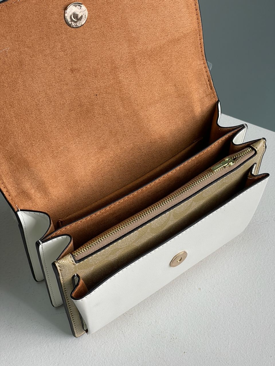 Coach Mini Klare Crossbody in Signature Canvas Beige/White - 20