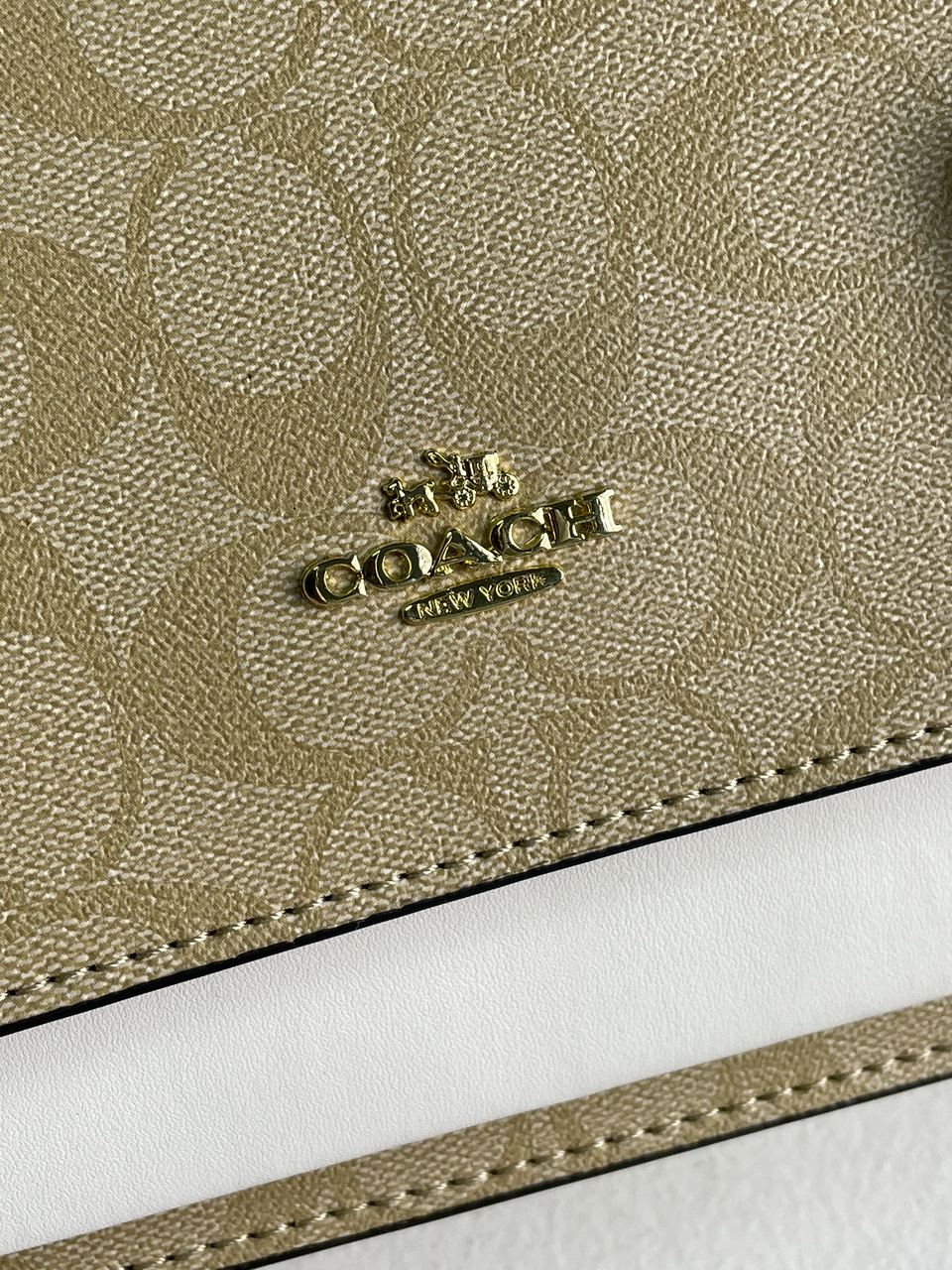 Coach Mini Klare Crossbody in Signature Canvas Beige/White - 9