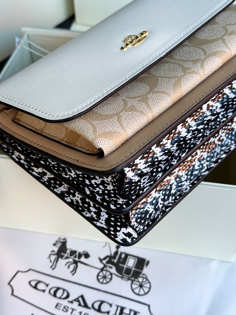 Coach Mini Klare Crossbody in Signature Canvas in Light Khaki/Snake - 10