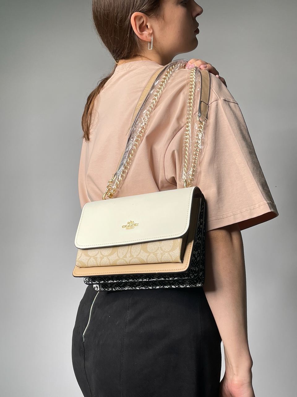 Coach Mini Klare Crossbody in Signature Canvas in Light Khaki/Snake - 5