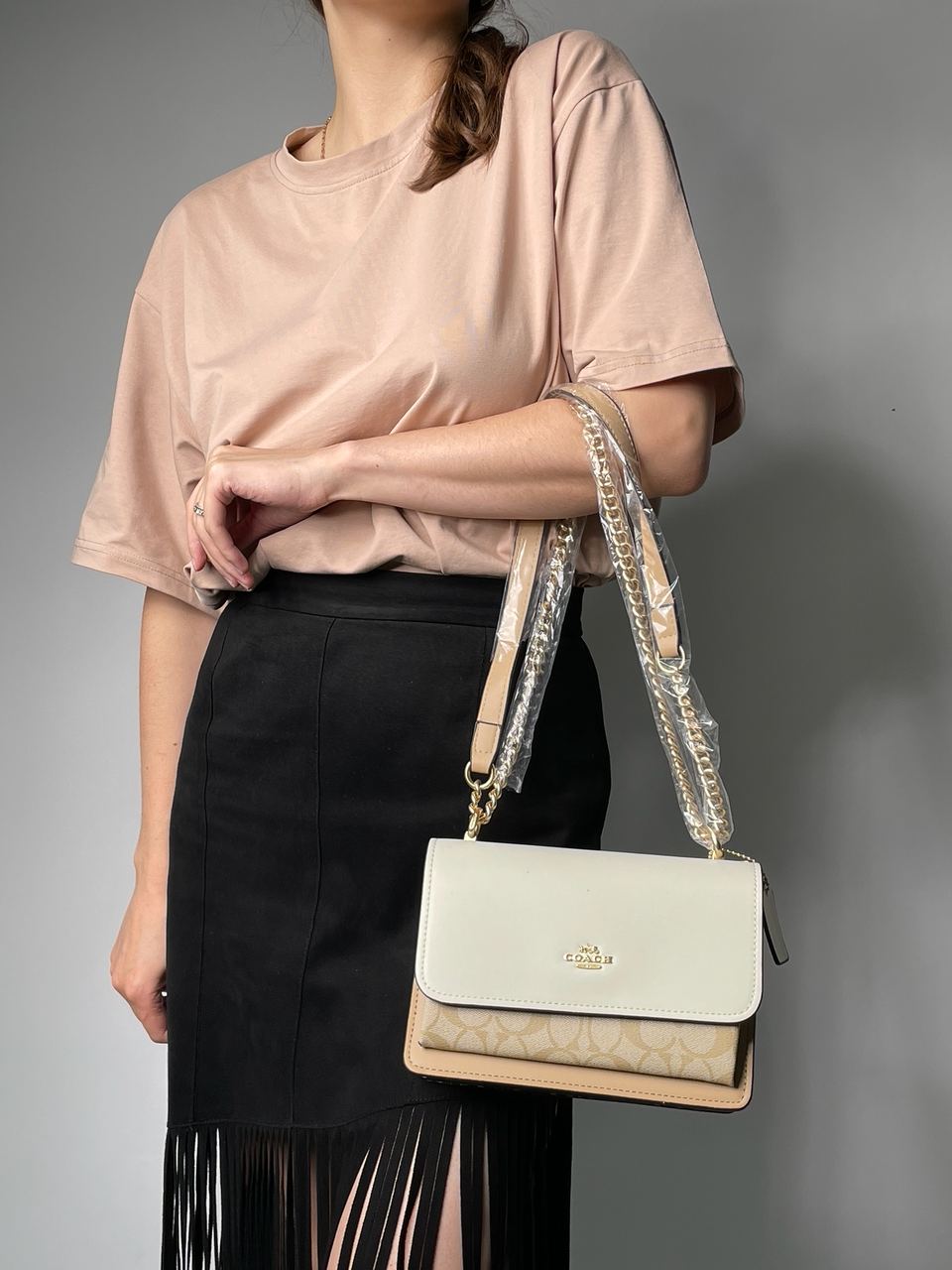 Coach Mini Klare Crossbody in Signature Canvas in Light Khaki/Snake - 6