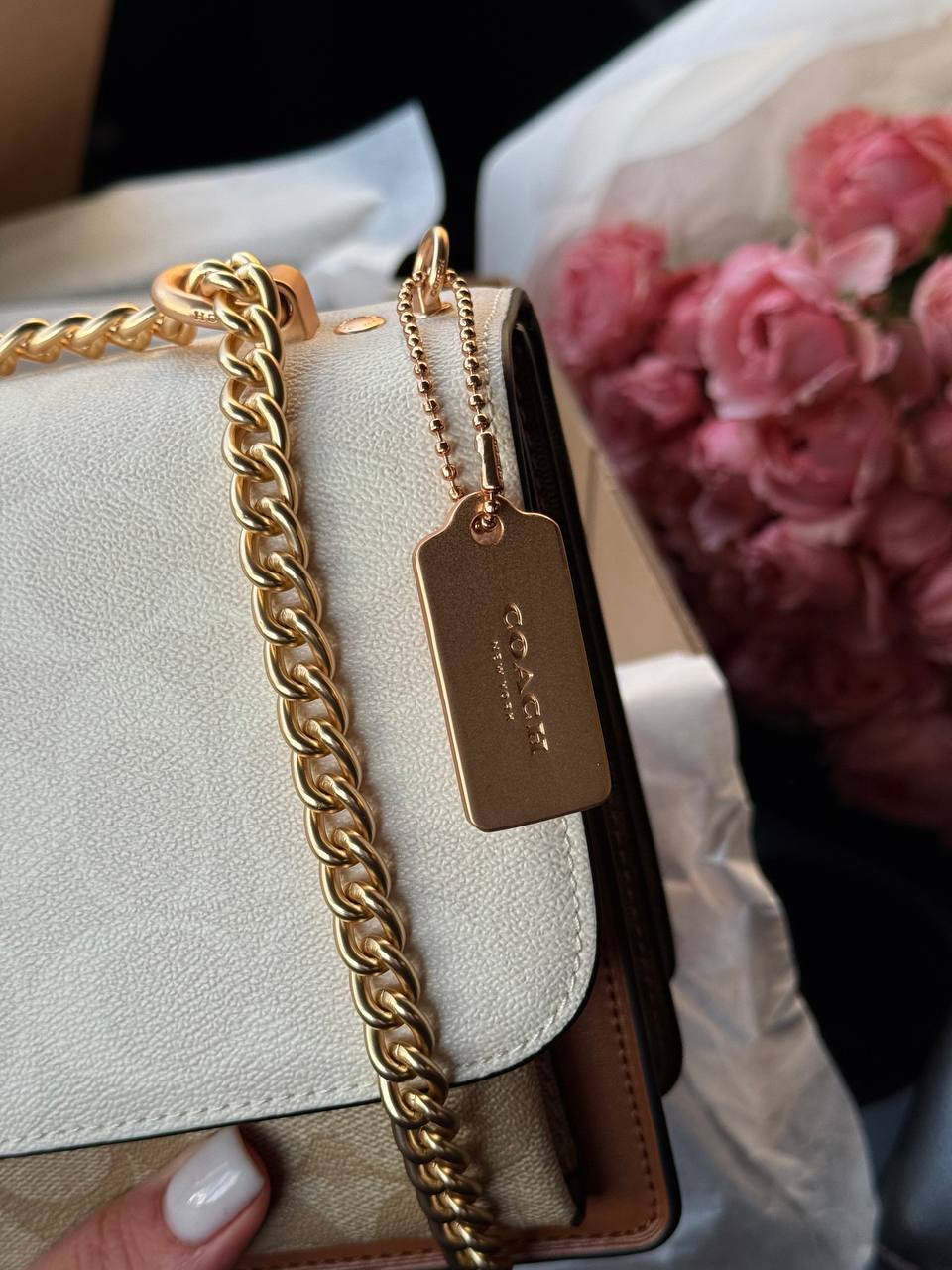 Coach Mini Klare Crossbody in Signature Canvas White/Beige - 10