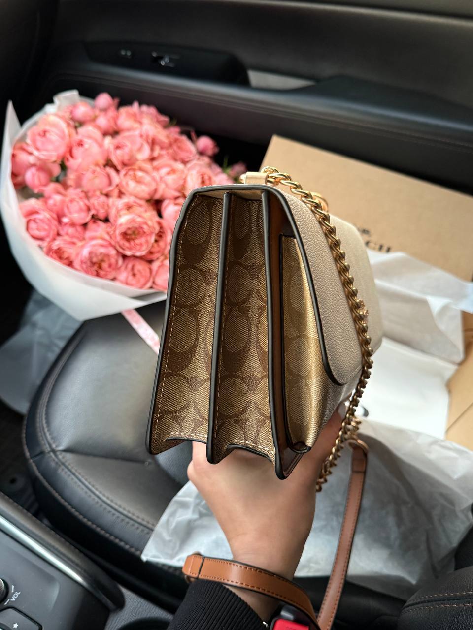 Coach Mini Klare Crossbody in Signature Canvas White/Beige - 6