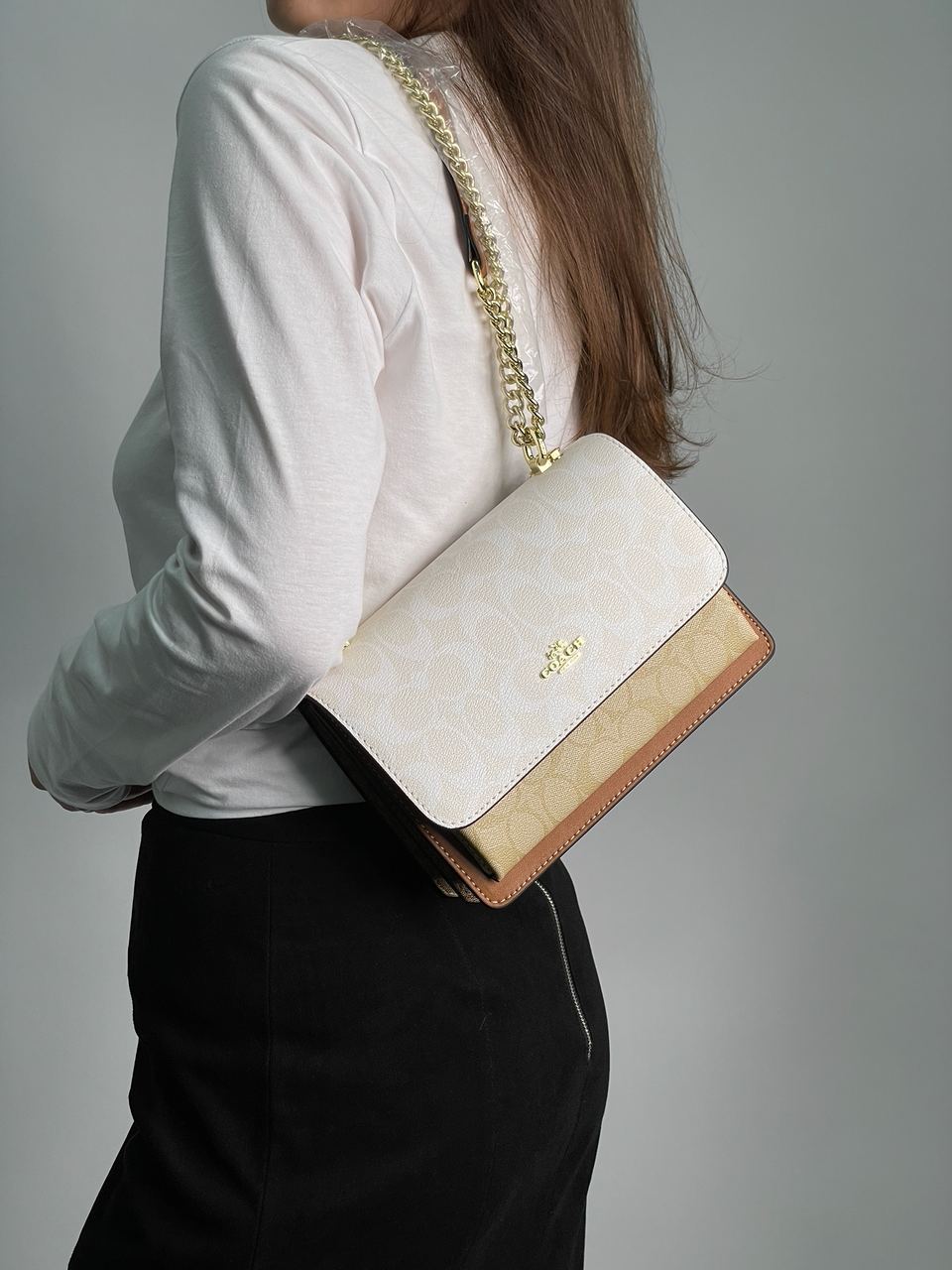 Coach Mini Klare Crossbody in Signature Canvas White Cream - 4