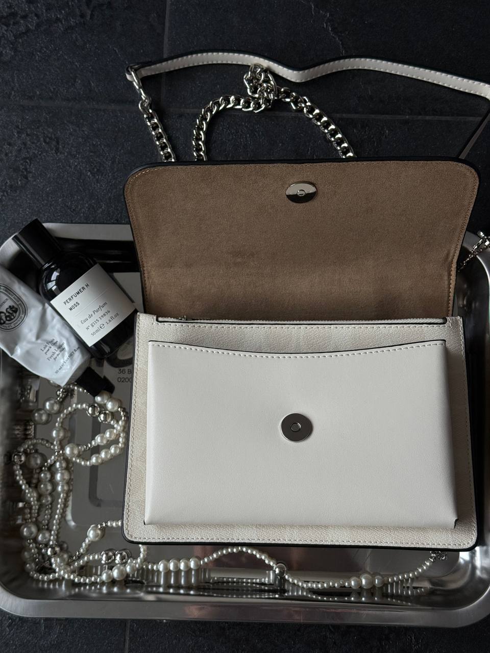 Coach Mini Klare Crossbody in Signature Canvas White/Silver - 9