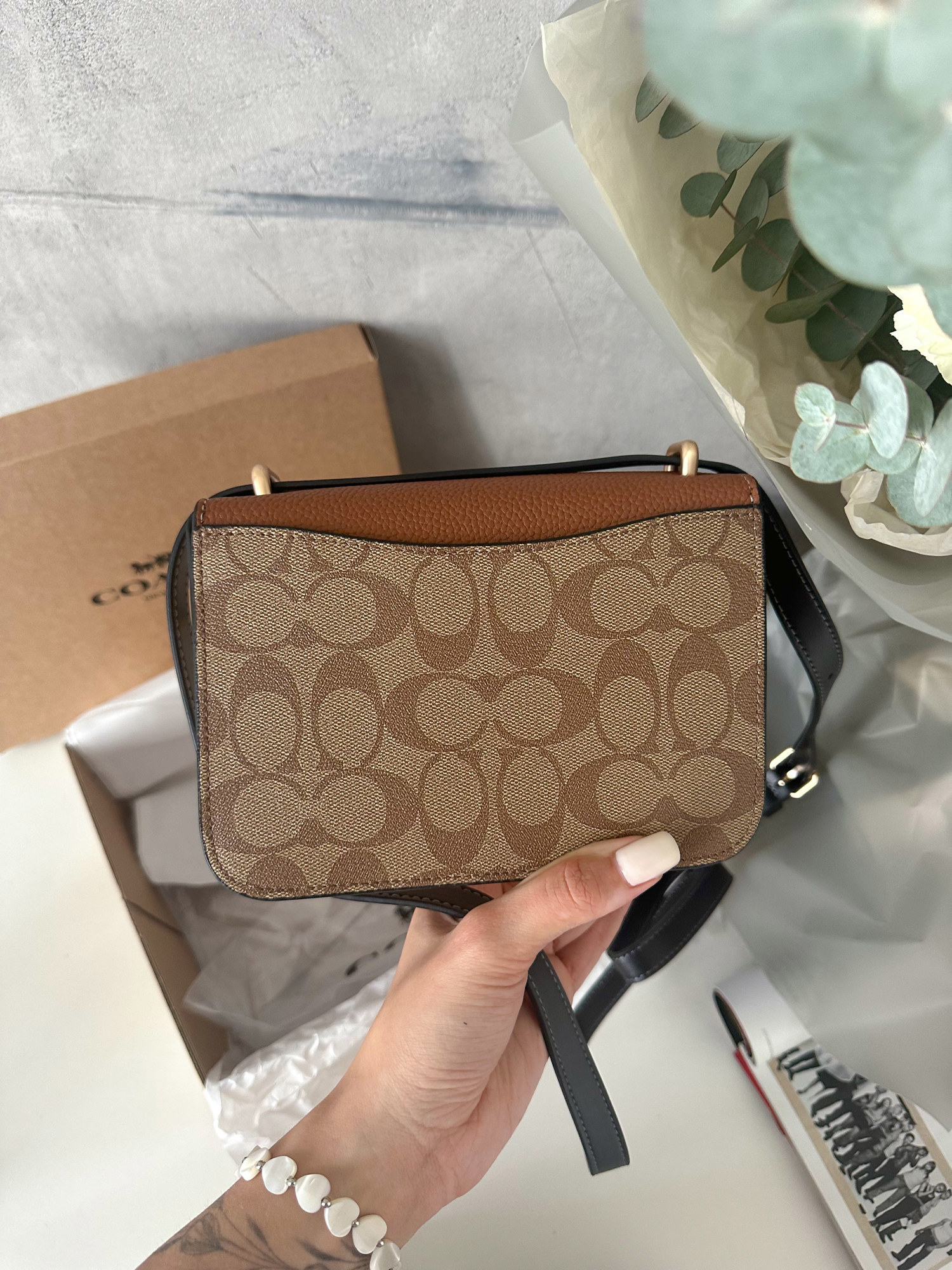 Coach Mini Morgan Square Crossbody Bag Brown/Black - 8
