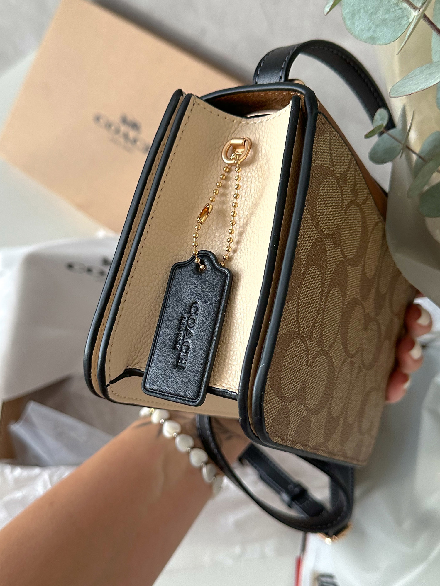 Coach Mini Morgan Square Crossbody Bag Brown/Black - 2