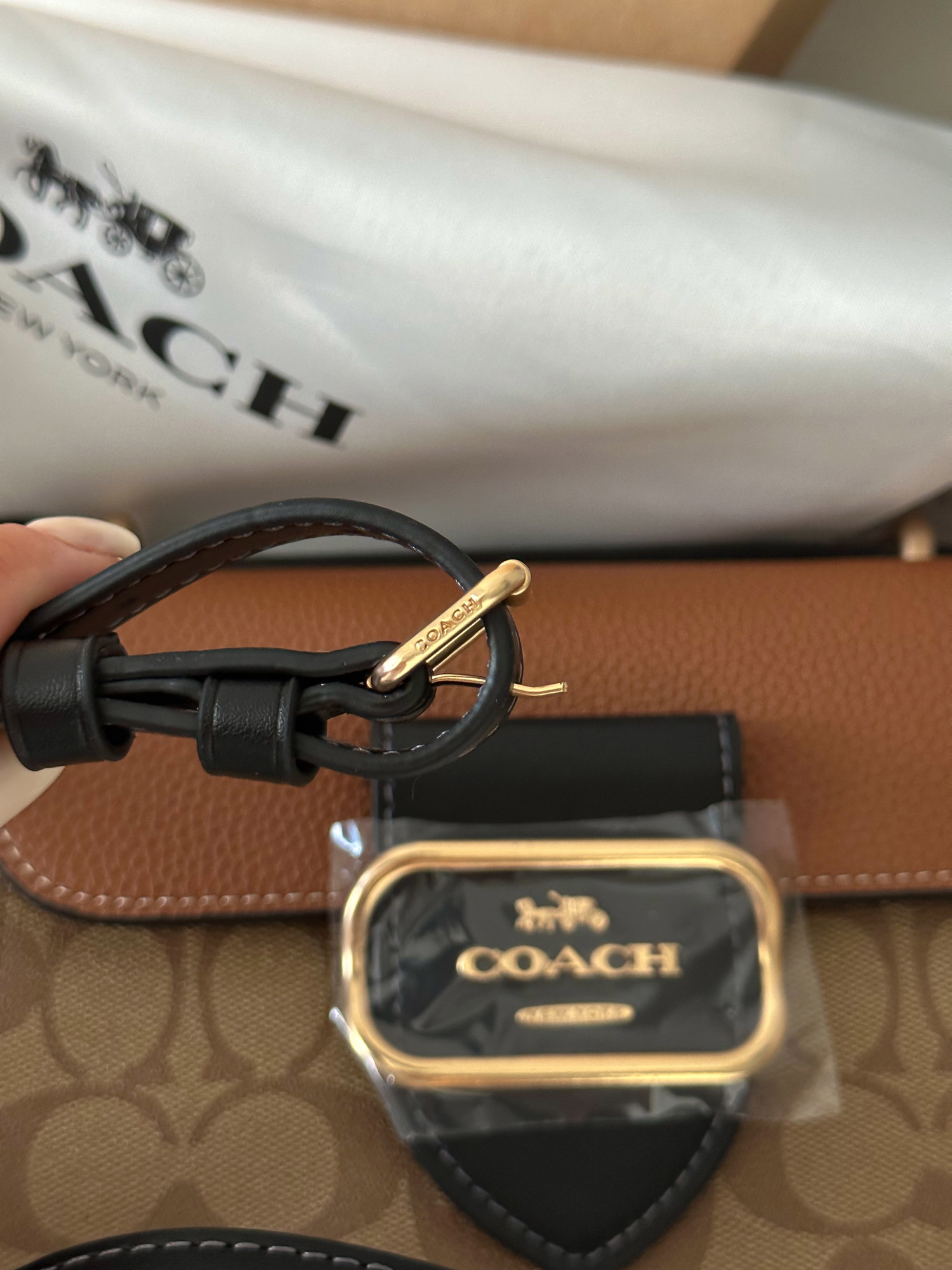 Coach Mini Morgan Square Crossbody Bag Brown/Black - 6