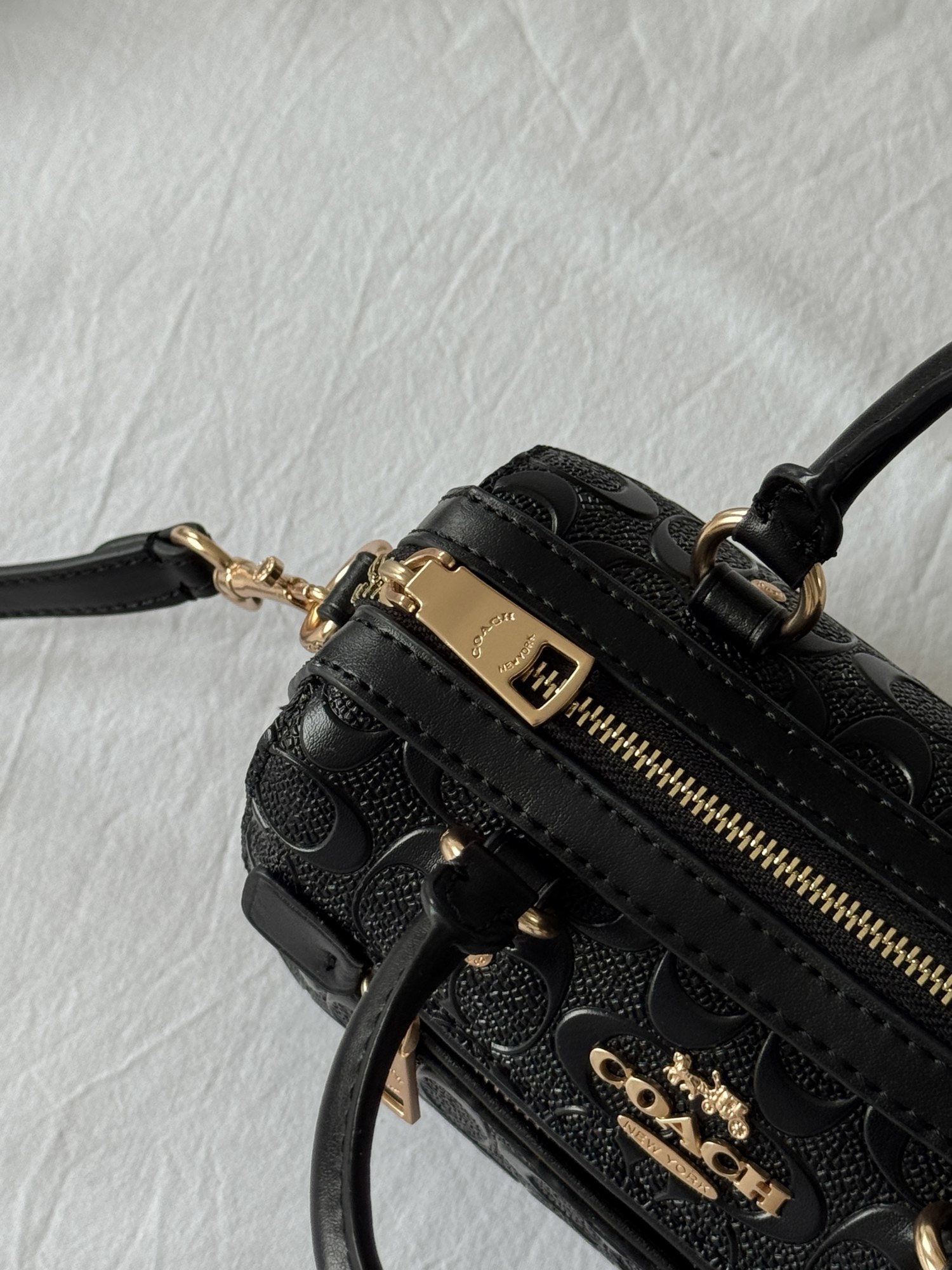 Coach Mini Rowan Crossbody in Signature Black Leather - 9