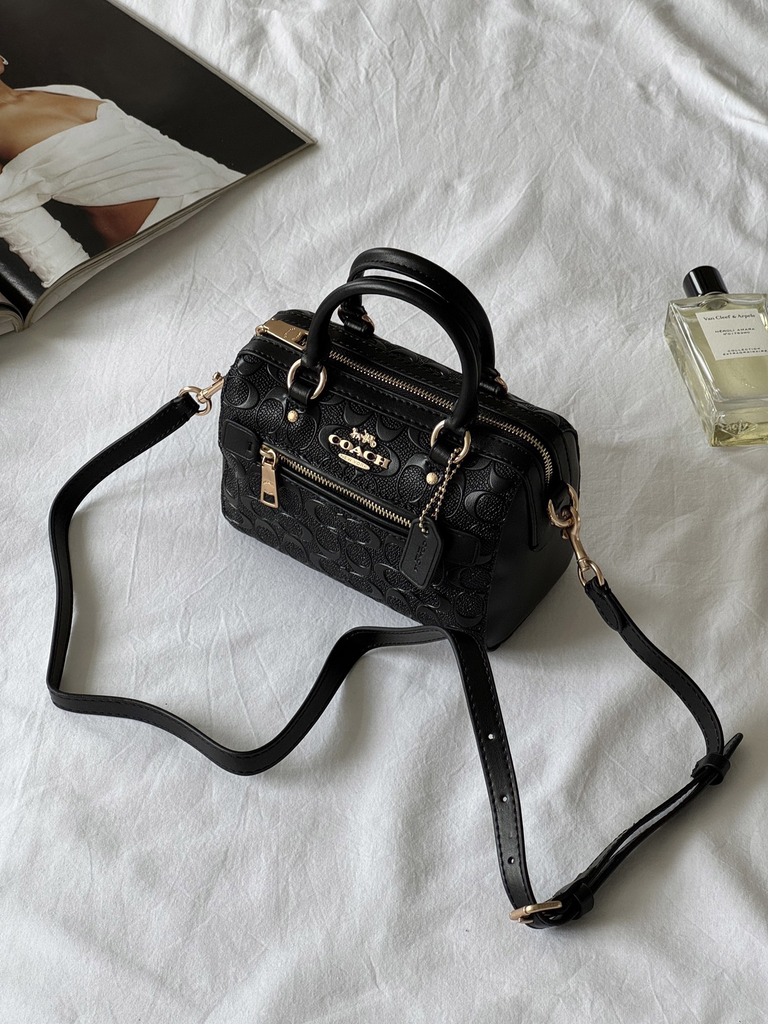 Coach Mini Rowan Crossbody in Signature Black Leather - 7