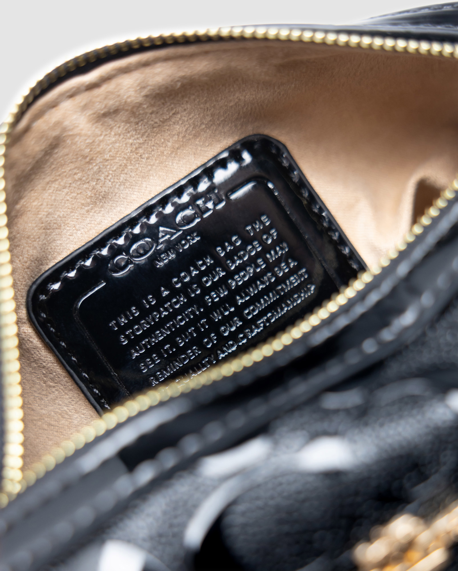 Coach Mini Rowan Crossbody in Signature Patent Black Leather - 7