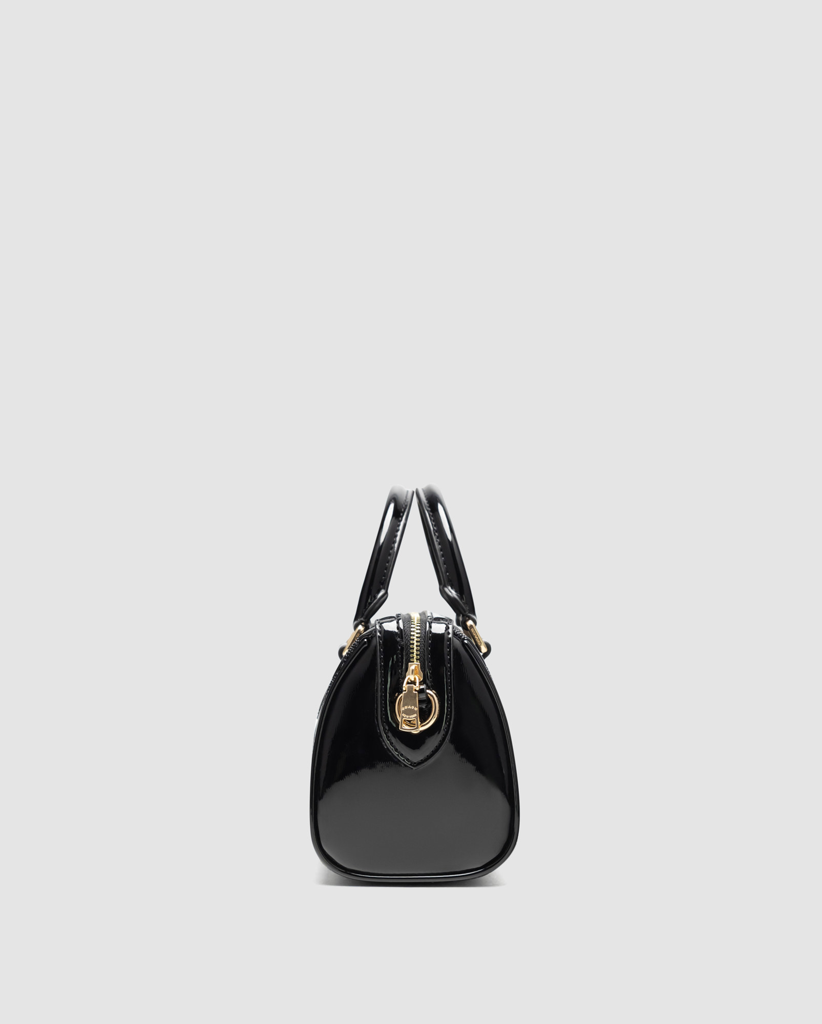 Coach Mini Rowan Crossbody in Signature Patent Black Leather - 4