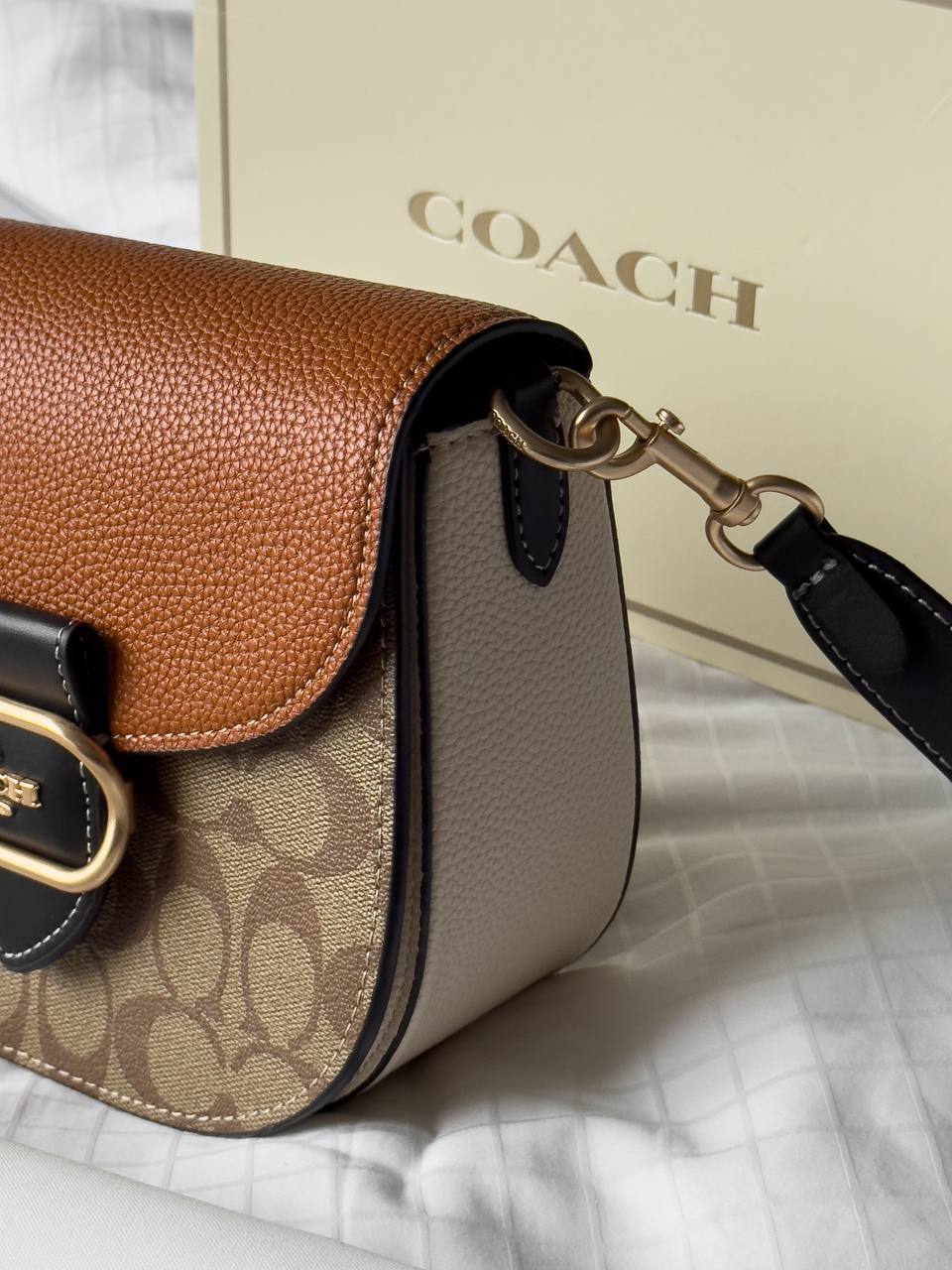 Coach Morgan Saddle Bag In Colorblock Signature Canvas - 10