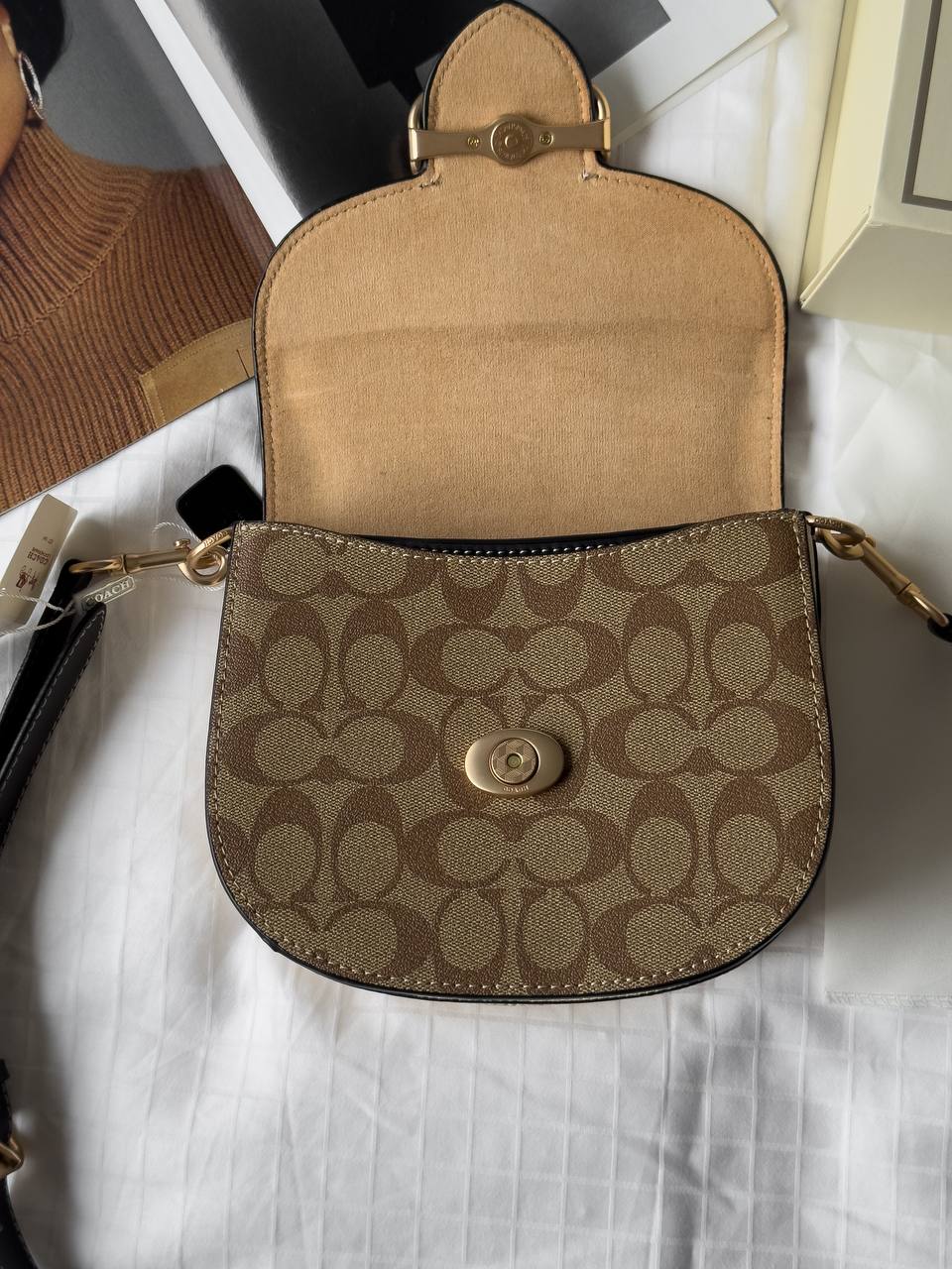 Coach Morgan Saddle Bag In Colorblock Signature Canvas - 18