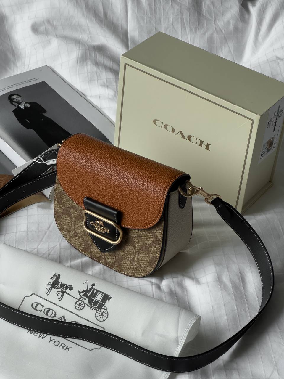 Coach Morgan Saddle Bag In Colorblock Signature Canvas - 3