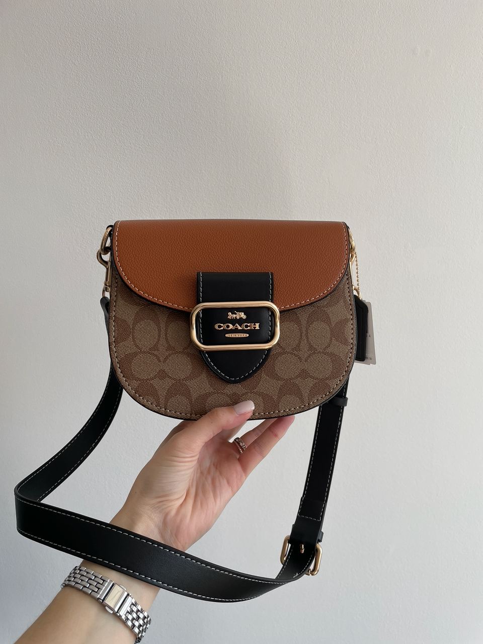 Coach Morgan Saddle Bag In Colorblock Signature Canvas - 10