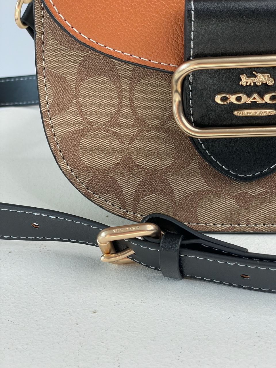 Coach Morgan Saddle Bag In Colorblock Signature Canvas - 12