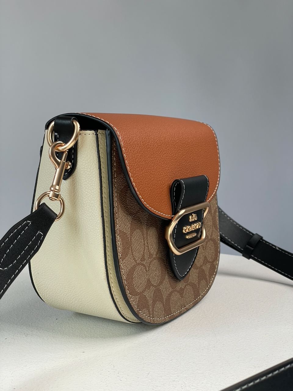 Coach Morgan Saddle Bag In Colorblock Signature Canvas - 13