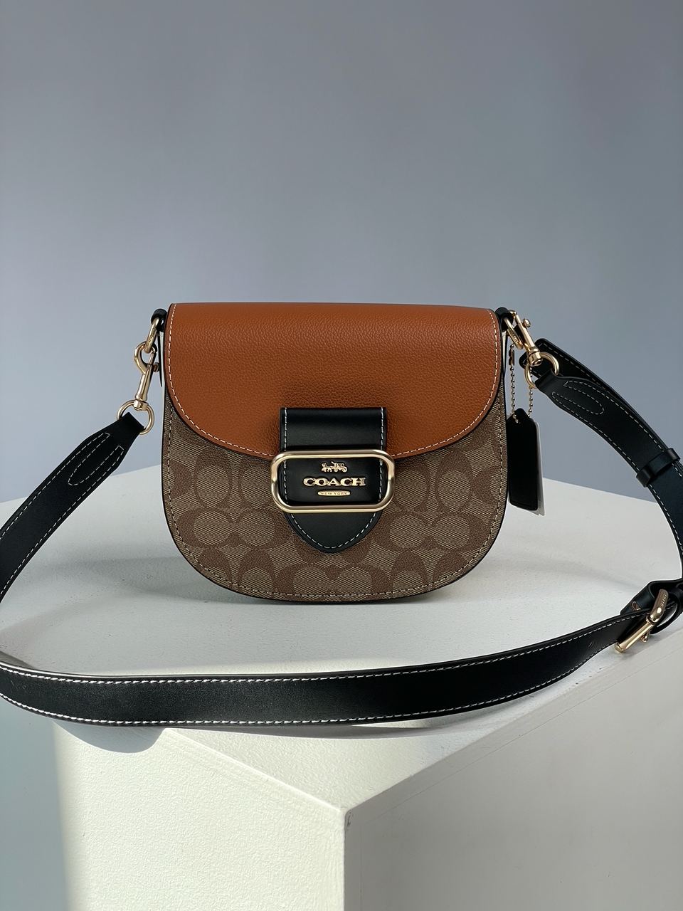 Coach Morgan Saddle Bag In Colorblock Signature Canvas - 4