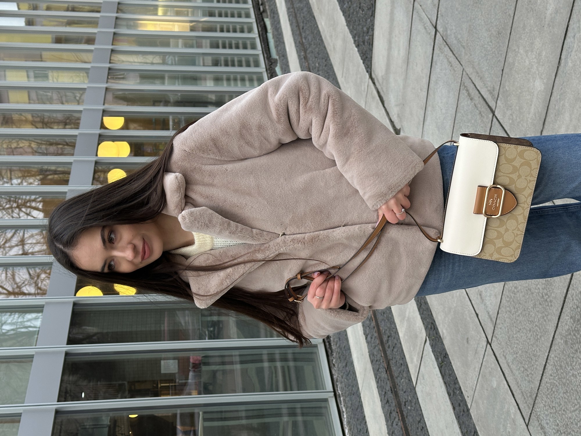 Coach Morgan Shoulder Bag Beige/White - 9