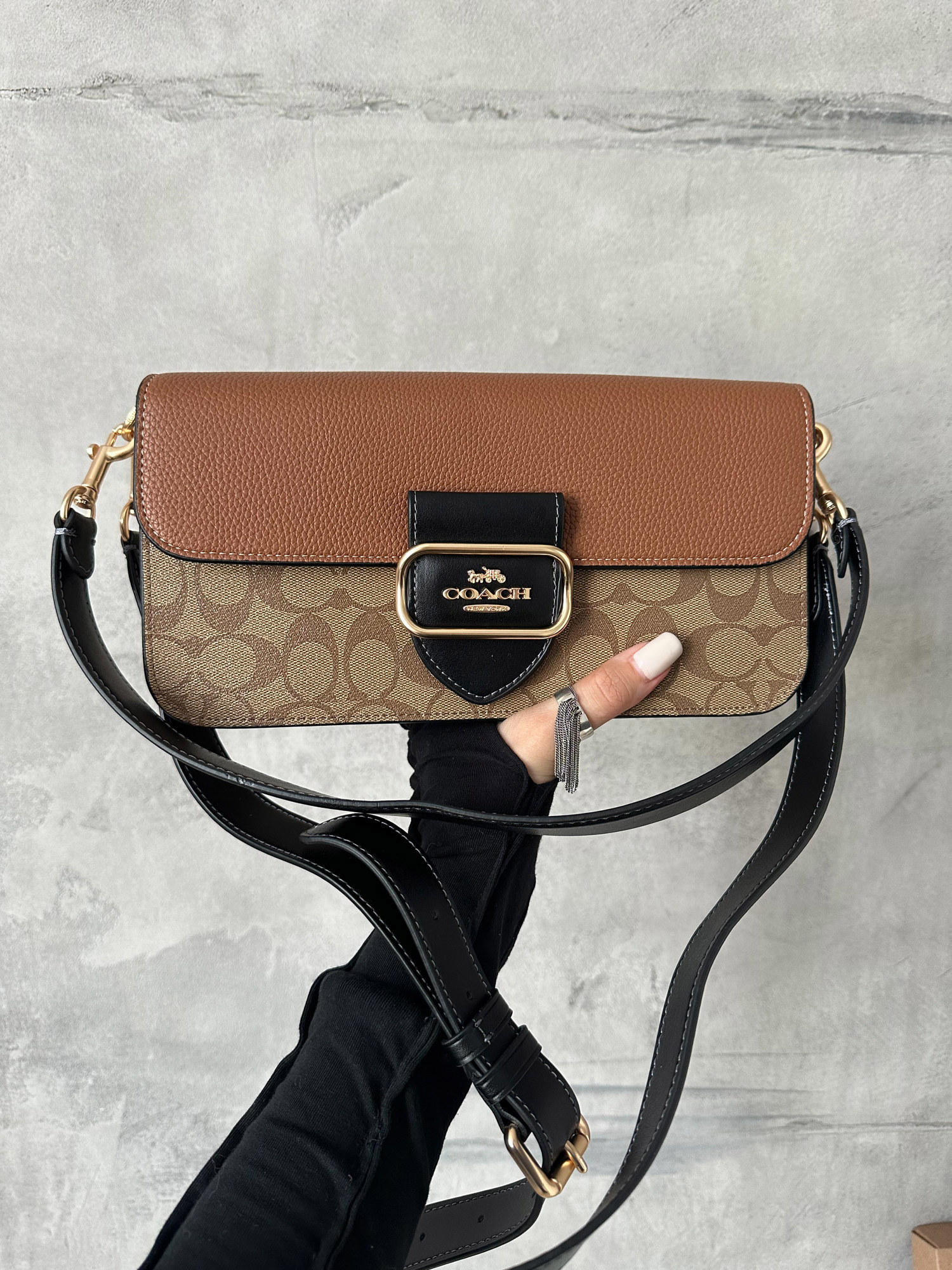 Coach Morgan Shoulder Bag Brown/Black - 3
