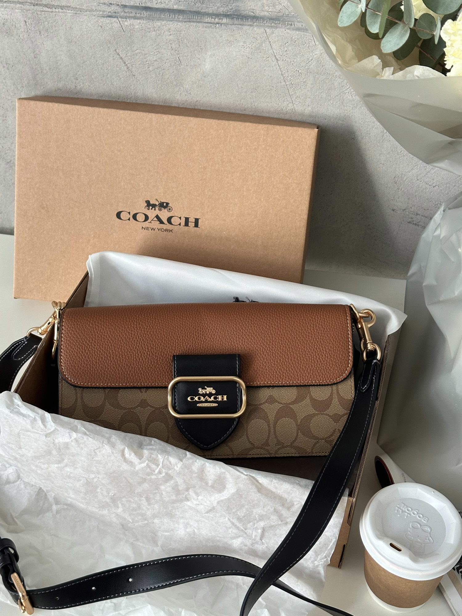 Coach Morgan Shoulder Bag Brown/Black - 12