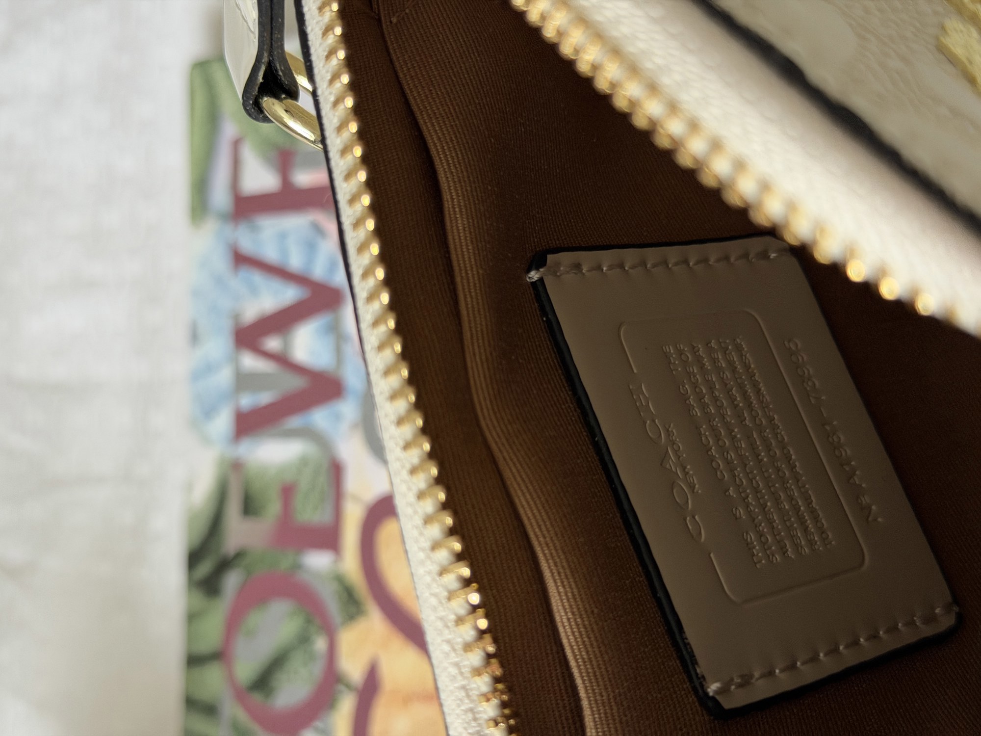 Coach Nolita 19 Signature Patent Cream Leather - 12